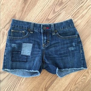Old‎ Navy dark Denim Shorts with patches size 10